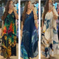 ✨👗2025 Nový V tisk dámské volné ležérní šaty s krátkým rukávem