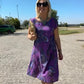 🌼Šaty s kapesním potiskem a krátkým výstřihem do V☀️