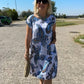 🌼Šaty s kapesním potiskem a krátkým výstřihem do V☀️