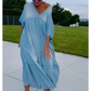 Women's Casual V-Neck Loose Maxi Dress
