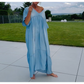 Women's Casual V-Neck Loose Maxi Dress