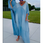 Women's Casual V-Neck Loose Maxi Dress