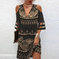 Women’s Fashion Print V-Neck Dress